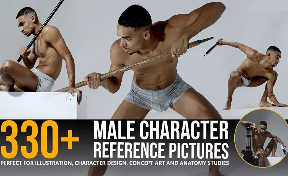 330 张男性角色战斗姿势角色动作参考 330+ Male Character Reference Pictures