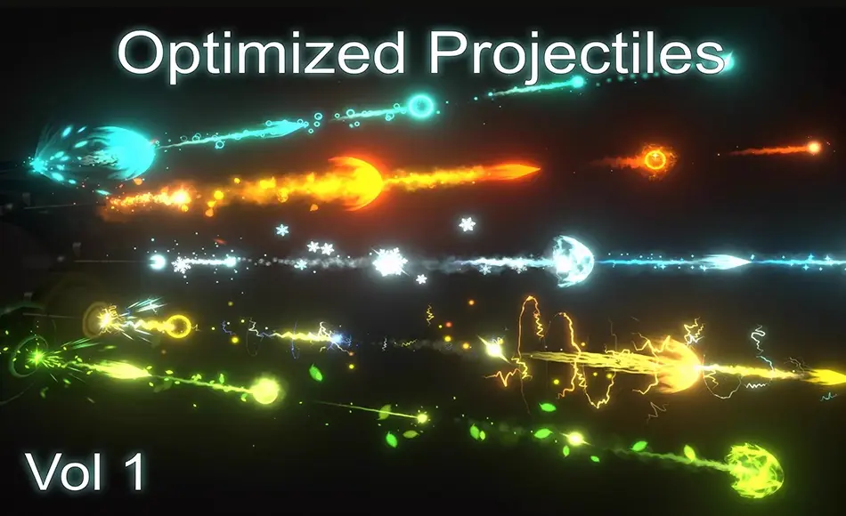 Unity特效 – 弹射特效 Optimized Projectiles VFX Vol. 1