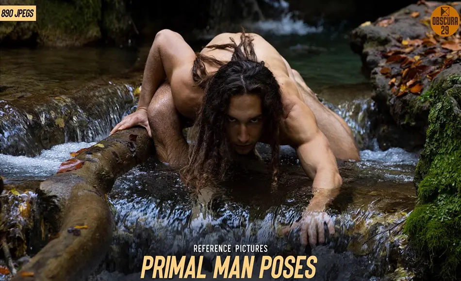 890 张原始人动态姿势素描参考图 890 Primal Man Pose Reference Pictures