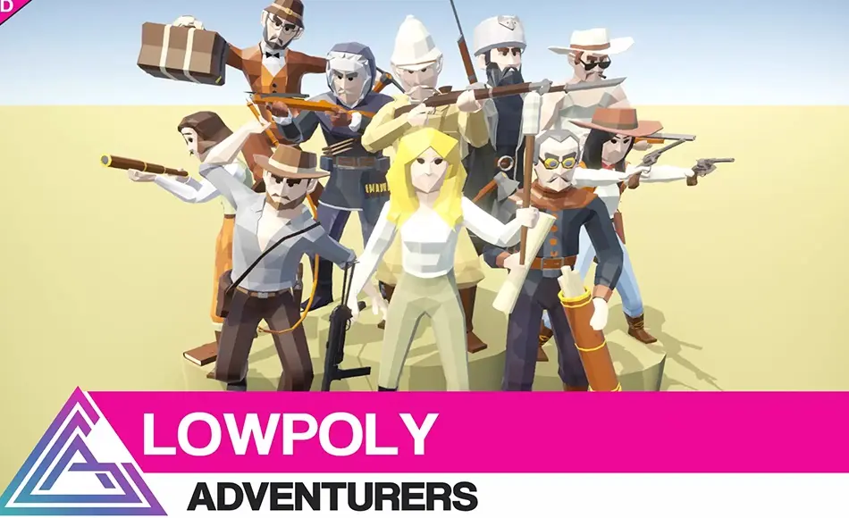 Unity角色 – 风格化游戏角色 LOWPOLY – Adventurers