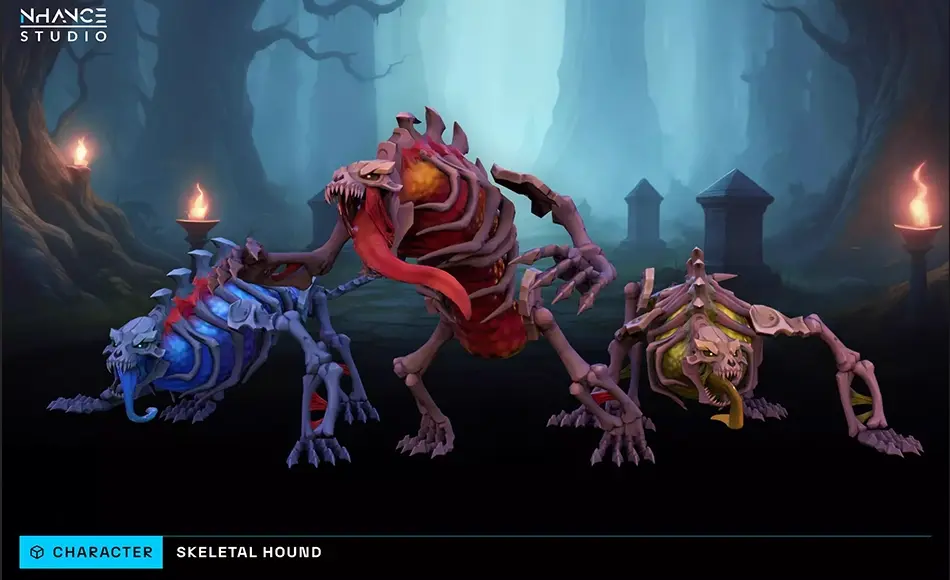 Unity资产 – 风格化的奇幻骷髅猎犬 Stylized Fantasy Skeletal Hound Unity资产 – 风格化的奇幻骷髅猎犬 Stylized Fantasy Skeletal Hound