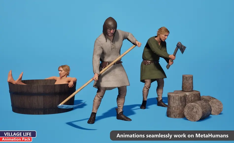【UE5】乡村生活动画包 MC Village Life Animation Pack