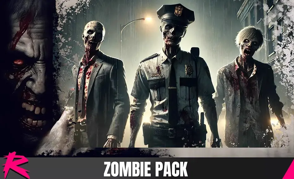Unity资产 – 复古游戏模板 Retro Horror Template – Zombie Pack