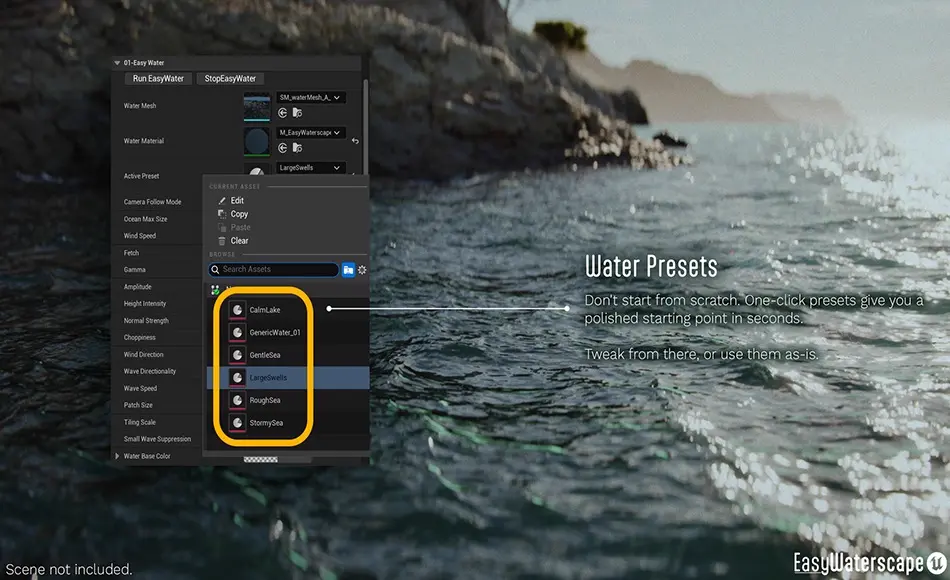 【UE5】实时海洋水系统 Easy Waterscape – Realtime Ocean & Water System