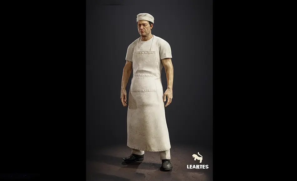 【UE5】面包师角色 Baker Character / NPC ( Baker Character Worker NPC Sculpt 3D Model Man Art Old )