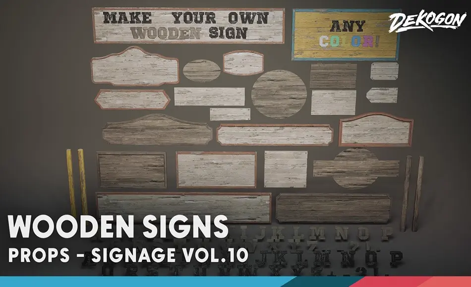 【UE5】标志牌 Signage VOL.10 – Wooden Signs (Nanite and Low Poly) 【UE5】标志牌 Signage VOL.10 – Wooden Signs (Nanite and Low Poly)