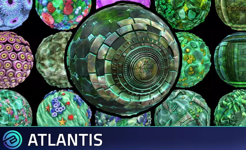 Unity材质 – 风格化亚特兰蒂斯纹理 Stylized Atlantis Textures – RPG Environment