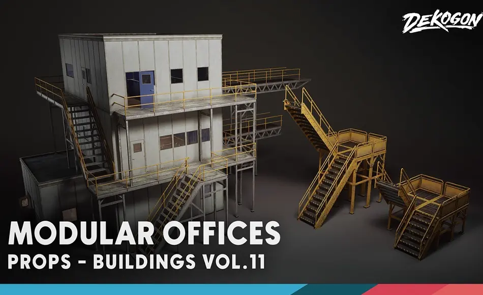 【UE5】模块化办公室 Buildings VOL.11 – Modular Offices (Low Poly)