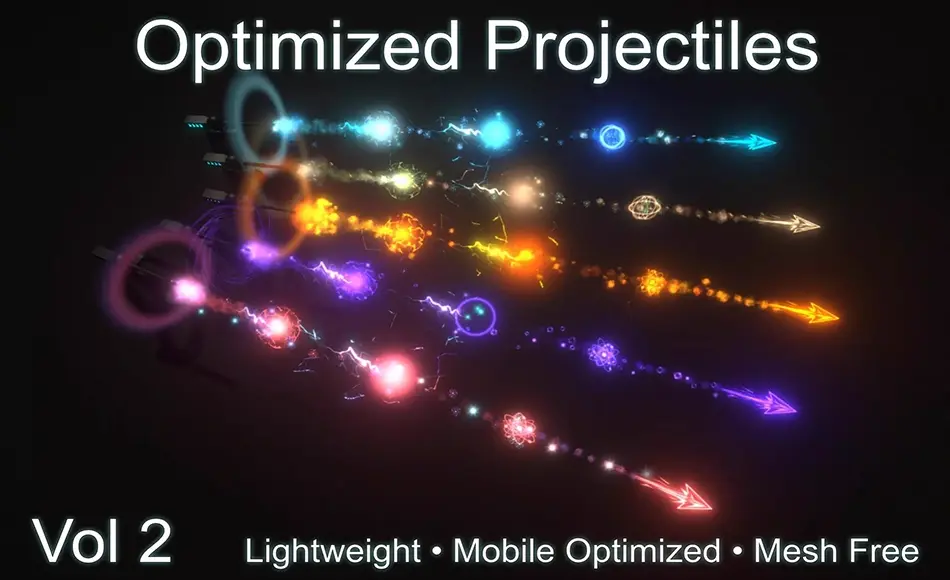 Unity特效 – 弹射特效 Optimized Projectiles VFX Vol. 2