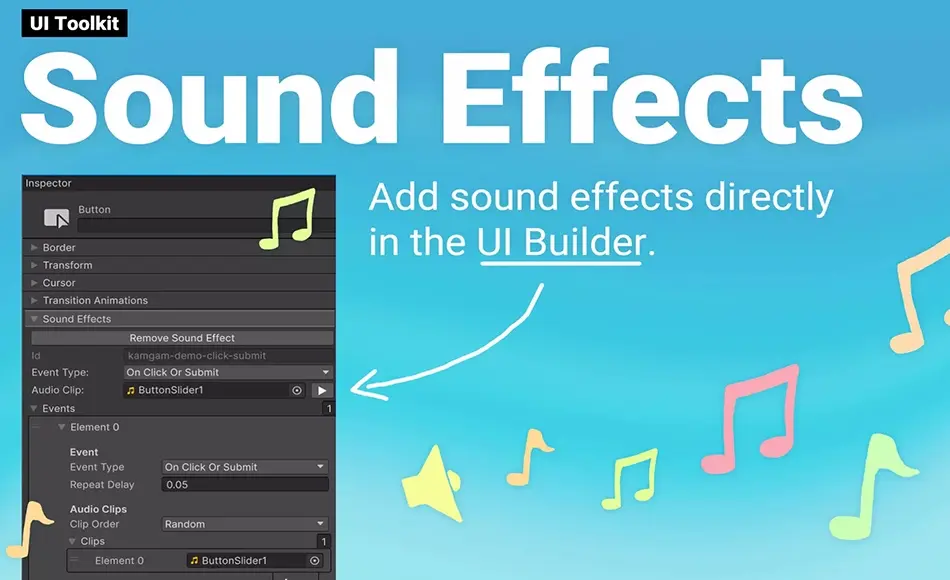 Unity资产 – 音效工具包 UI Toolkit Sound Effects & Audio Events