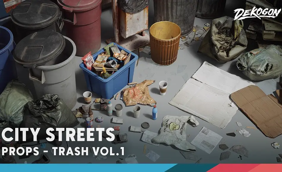 【UE5】城市街道垃圾 Trash VOL.1 – City Streets (Nanite and Low Poly Versions) 【UE5】城市街道垃圾 Trash VOL.1 – City Streets (Nanite and Low Poly Versions)