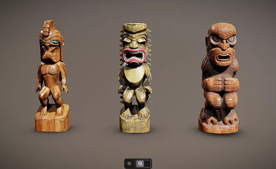 【UE5】木质雕像 Suburbs – Wooden Statues – PBR Game Ready
