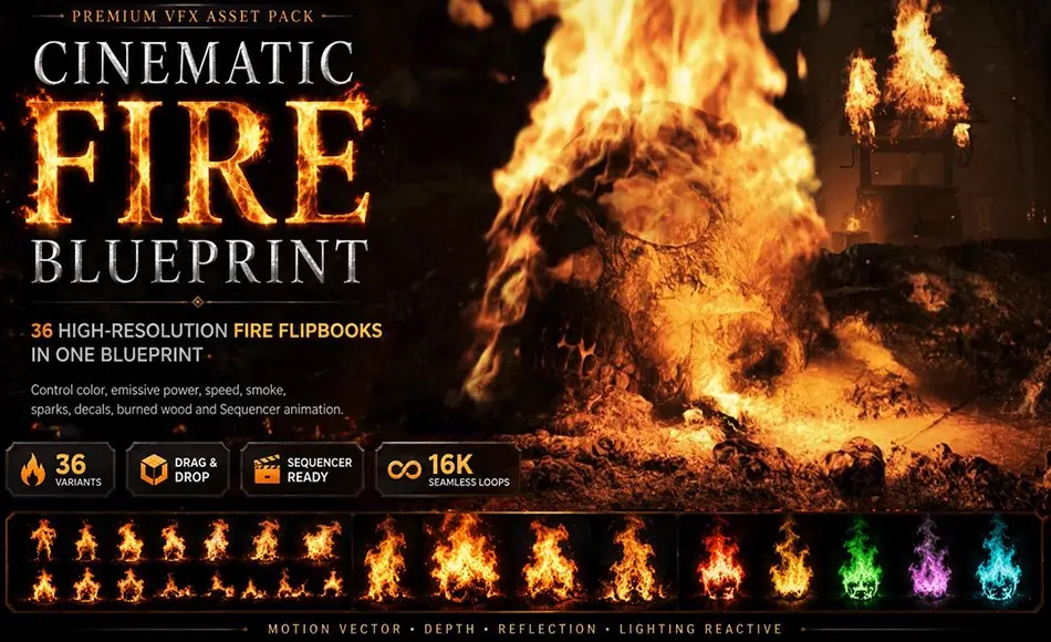 【UE5】写实火焰特效 Cinematic Fire