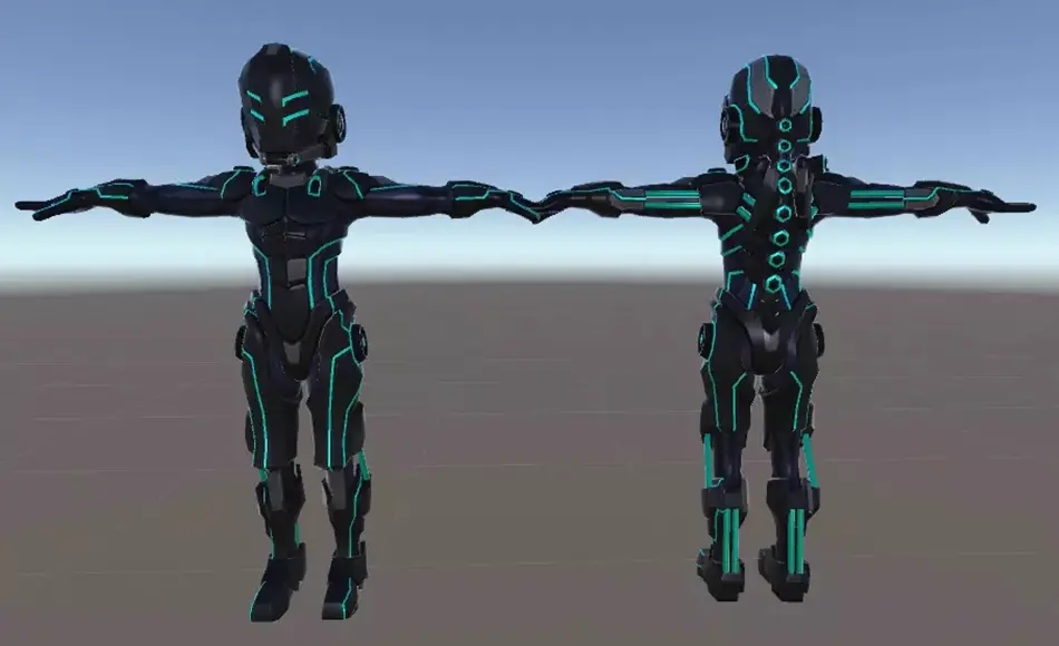 Unity资产 – 游戏角色外骨骼套装 Game Character Exoskeleton Suit