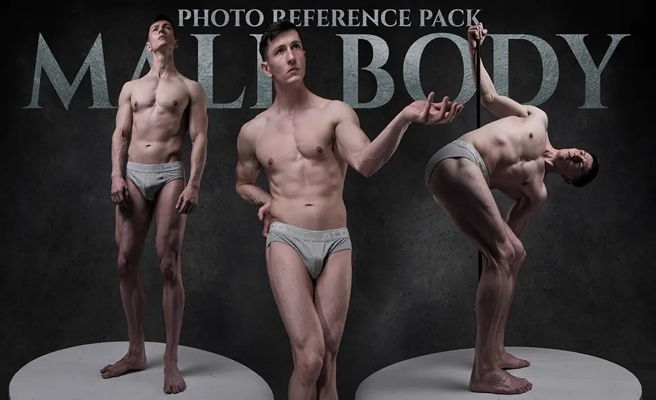 1022 张男性人体照片参考包 A Male Body-Photo Reference Pack-1022 JPEGs noAI