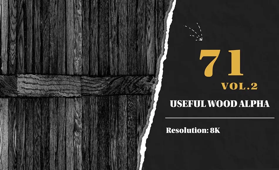 71 张8K木质纹理贴图 High Quality (8K) Useful Wood Stencil Imperfection vol.2