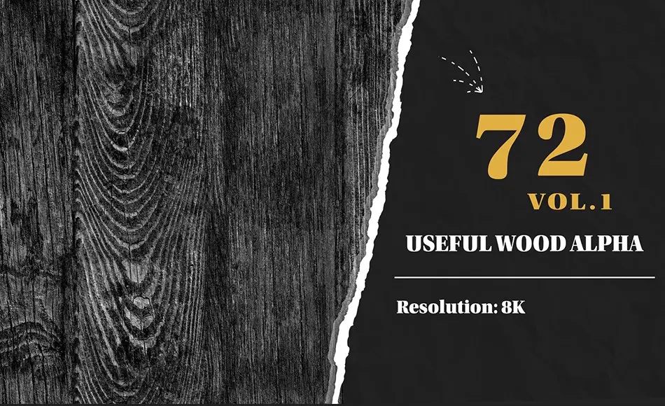 72 张8K木质纹理贴图 High Quality (8K) Useful Wood Stencil Imperfection vol.1