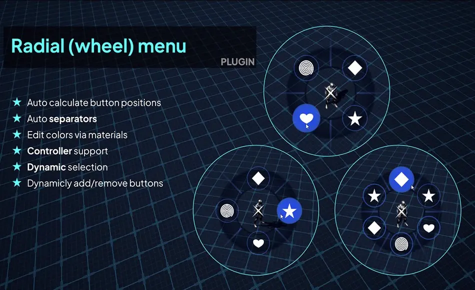 UE5插件 – 菜单构建插件 Radial Menu ( Wheel )