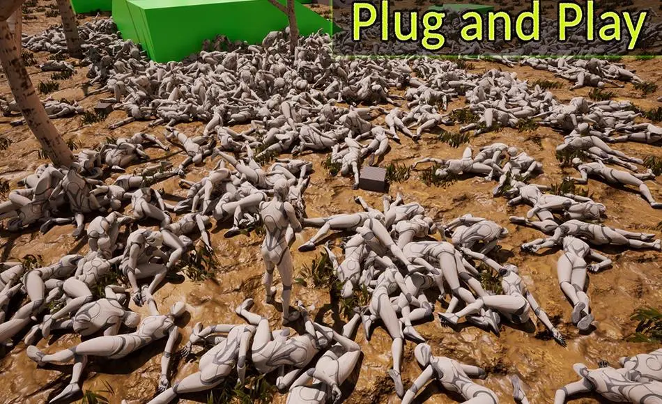 UE5插件 – 游戏角色尸体冻结与剔除 Chaos Battleground – Ragdoll Corpse Freezing & Culling