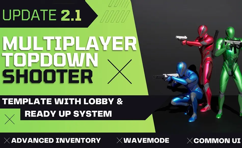 【UE5】俯视角射击游戏模板 Multiplayer Top Down Shooter Template