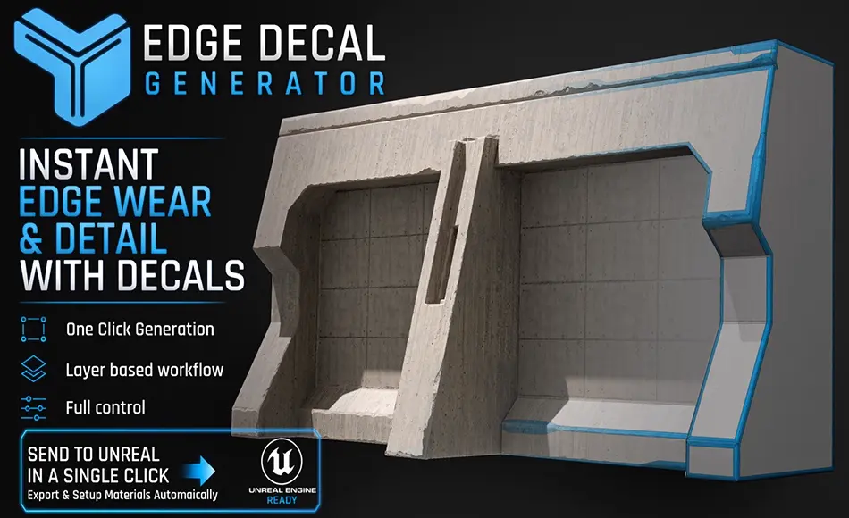 Blender插件 – 边缘贴花生成器 Edge Decal Generator | Blender Addon