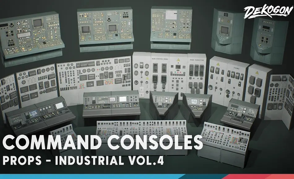 【UE5】工业控制台 Industrial VOL.4 – Control Consoles (Nanite and Low Poly)