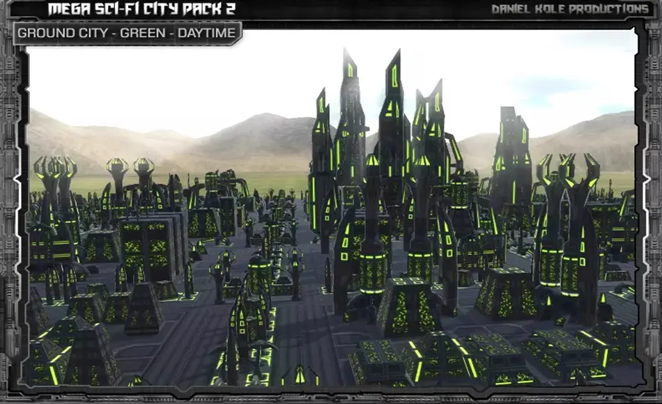 Unity资产 – 科幻城市包 Mega Sci-Fi City Pack 2