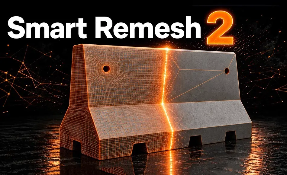 Blender插件 – 智能模型拓扑插件 Smart Remesh