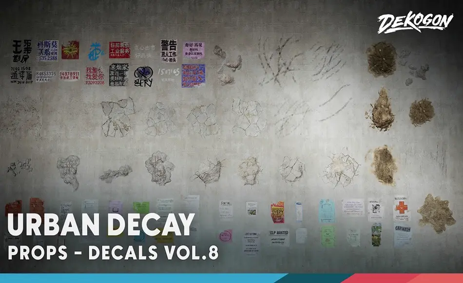 【UE5】 Decals VOL.8 – Urban Decay