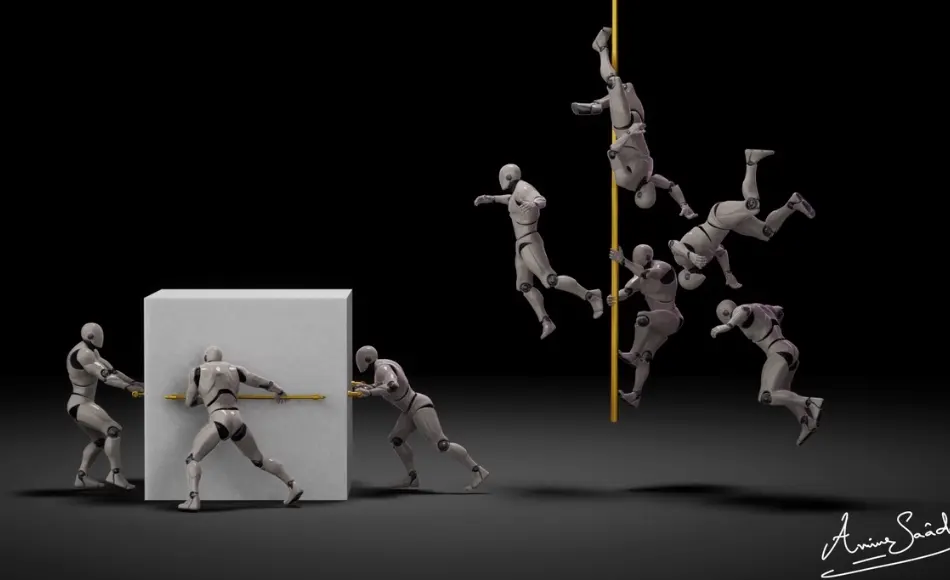 【UE5】攀爬电线杆动画 Adventures of climbing poles and moving heavy objects