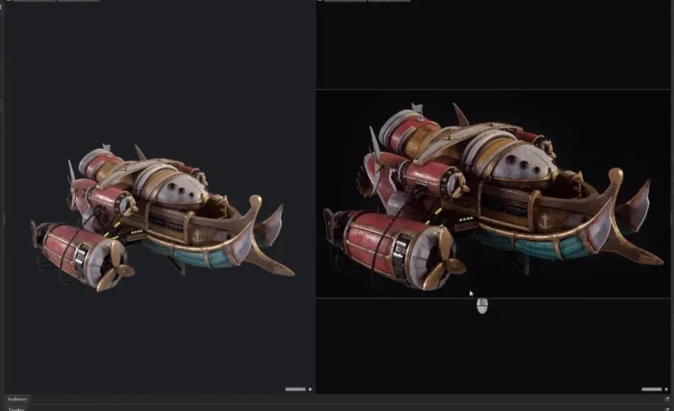 【英文教程】概念蒸汽朋克飞船制作全流程 Mastering Steampunk Ship Concept to Completion in 3DModeling