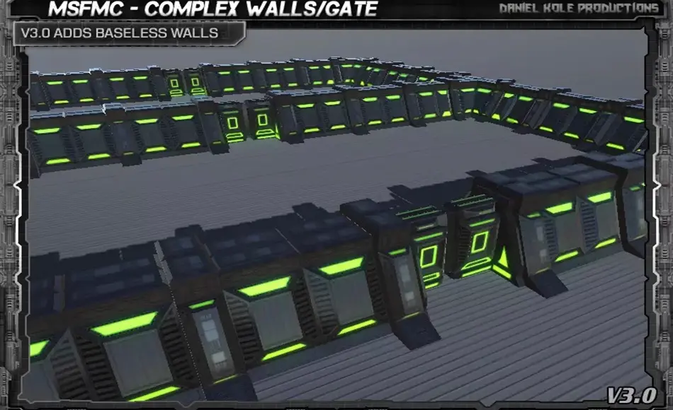 Unity资产 – 科幻军事围墙 MSFMC – Complex Walls/Gate Unity资产 – 科幻军事围墙 MSFMC – Complex Walls/Gate