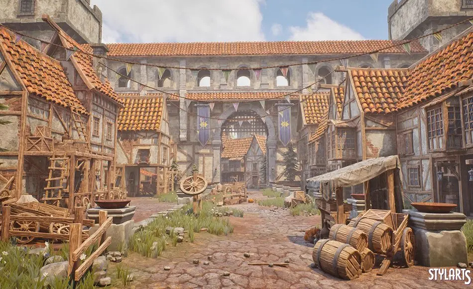 【UE5】风格化的中世纪城堡村庄 Stylized Medieval Castle Village ( Castle Castle Village Medieval Medieval )