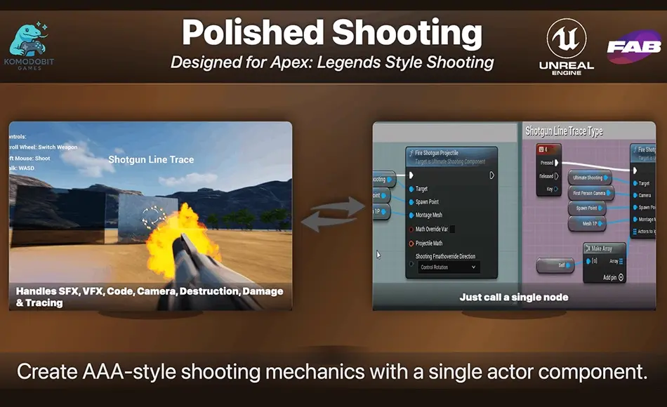 UE5插件 – 武器射击系统专业版 Weapon Shooting System Pro