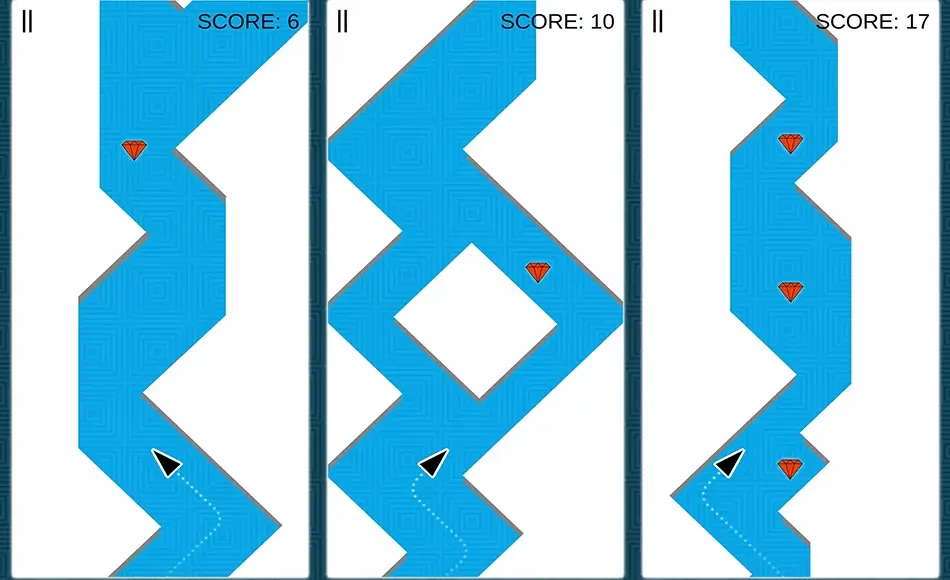 Unity开发 – 无尽之字形迷宫游戏开发 Arrow Racer – endless zig-zag maze – complete 2D game for android & iOS v1.0