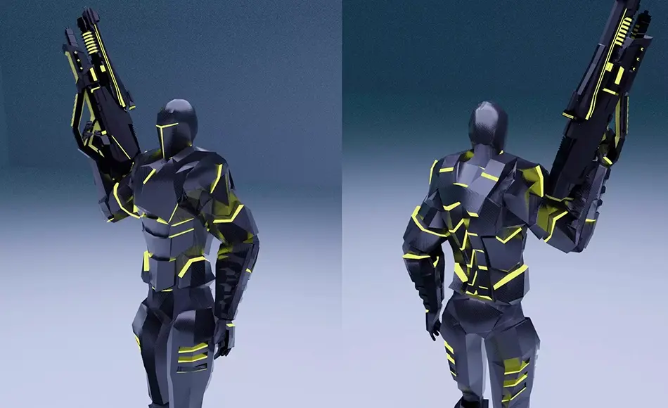 Unity角色 – 未来士兵 Game Ready Futuristic Soldier