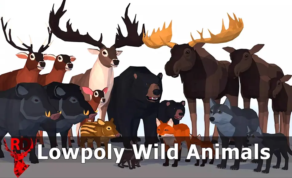 Unity动物 – 风格化野生动物 LowPoly Wild Animals