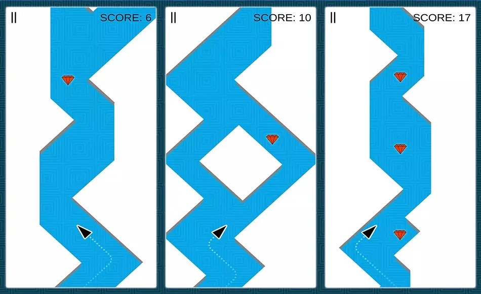 Unity开发 – 无尽之字形迷宫游戏开发 Arrow Racer – endless zig-zag maze – complete 2D game for android & iOS v1.0