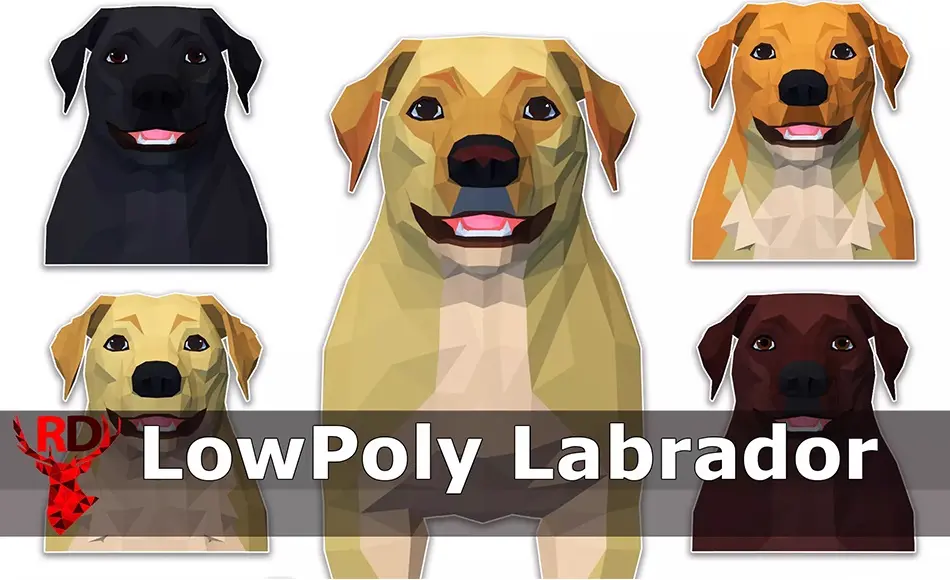 Unity动物 – 风格化拉布拉多犬 LowPoly Dog – Labrador
