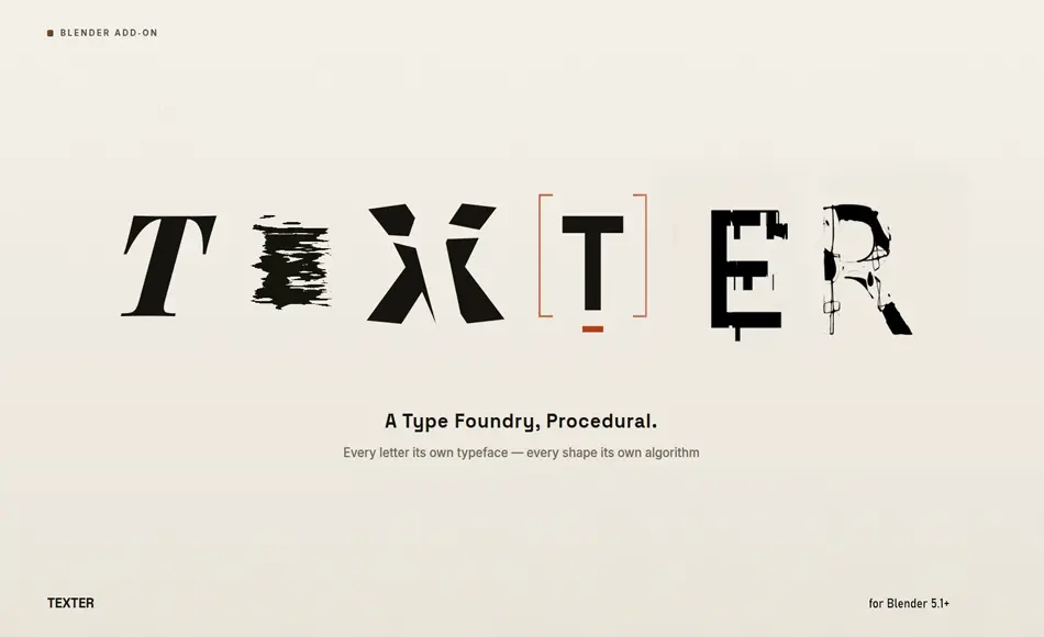 Blender插件 – 文本动画插件 Texter – Text Animation Tool for Blender