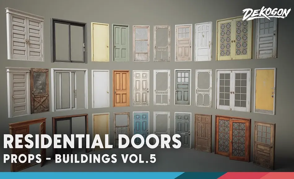 【UE5】模块化商业门 Buildings VOL.5 – Doors (Nanite and Low Poly)