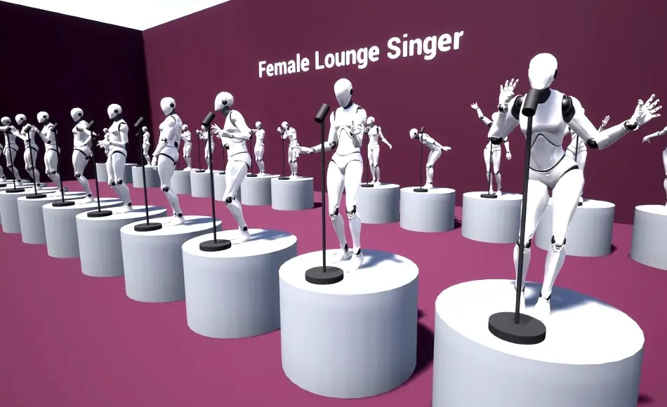 【UE5】女歌手动作动画 Female Lounge Singer