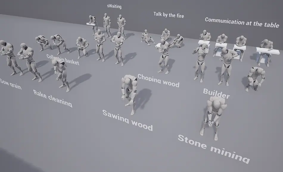 【UE5】城市人物动画 City Animation of People – Pack 2
