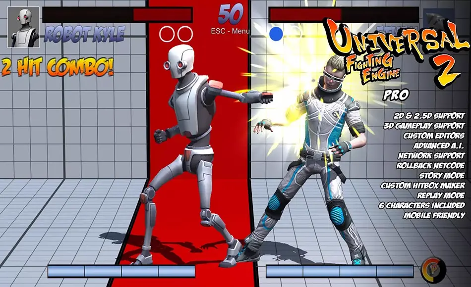 Unity开发 – 格斗引擎游戏开发模板 Universal Fighting Engine 2 (PRO)