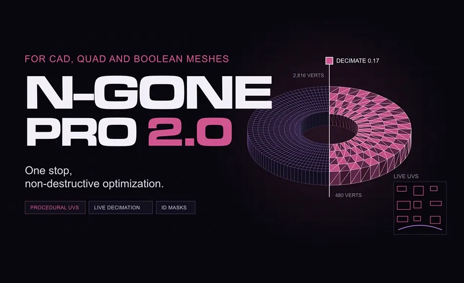 Blender插件 – 资产优化插件 N-Gone Pro 2.0