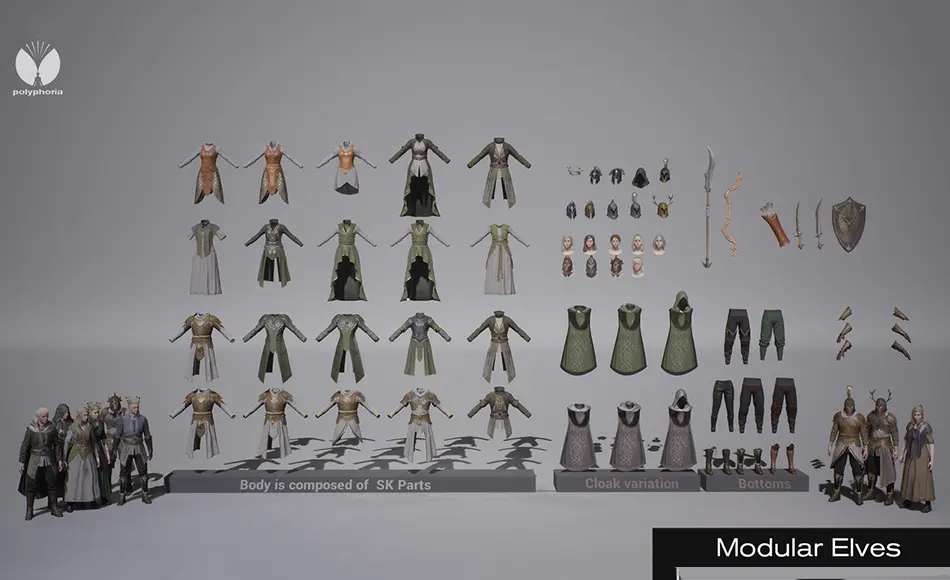 【UE5】模块化精灵角色 Modular Elves – Metahuman 【UE5】模块化精灵角色 Modular Elves – Metahuman