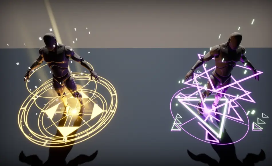 【UE5】魔法符文特效 Magic Sigil VFX/Material Pack