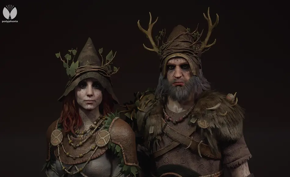 【UE5】模块化德鲁伊套装 Modular Druid Bundle – Male / Female – Metahuman