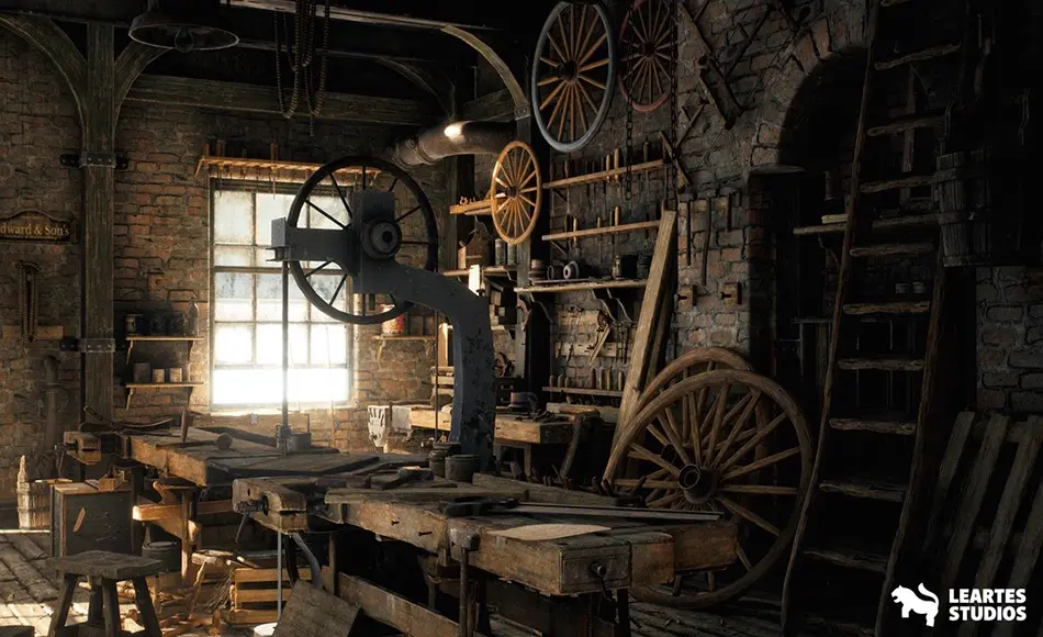 【UE5】木匠工作环境 Carpenter’s Workshop Environment ( Workshop Prop Pack Carpenter Woodworking 3d )