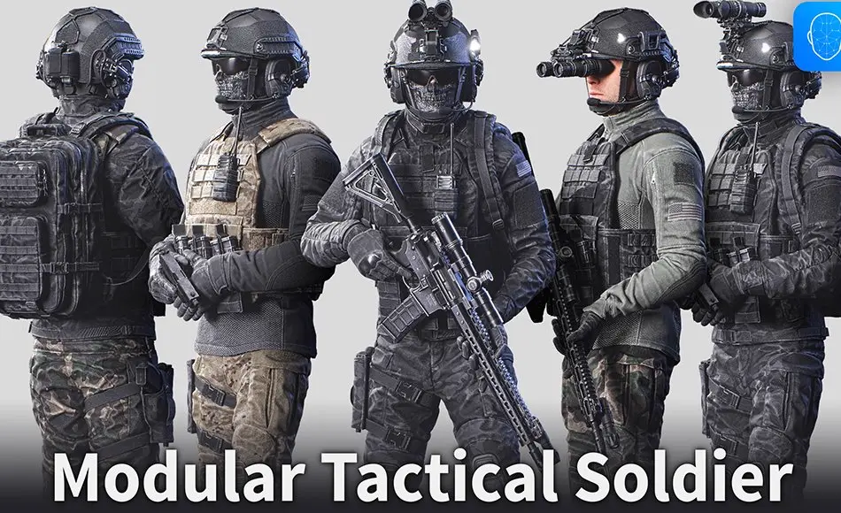 【UE5】模块化士兵角色 Modular Soldier Character, Army, Tactical Spec-Ops 03 【UE5】模块化士兵角色 Modular Soldier Character, Army, Tactical Spec-Ops 03